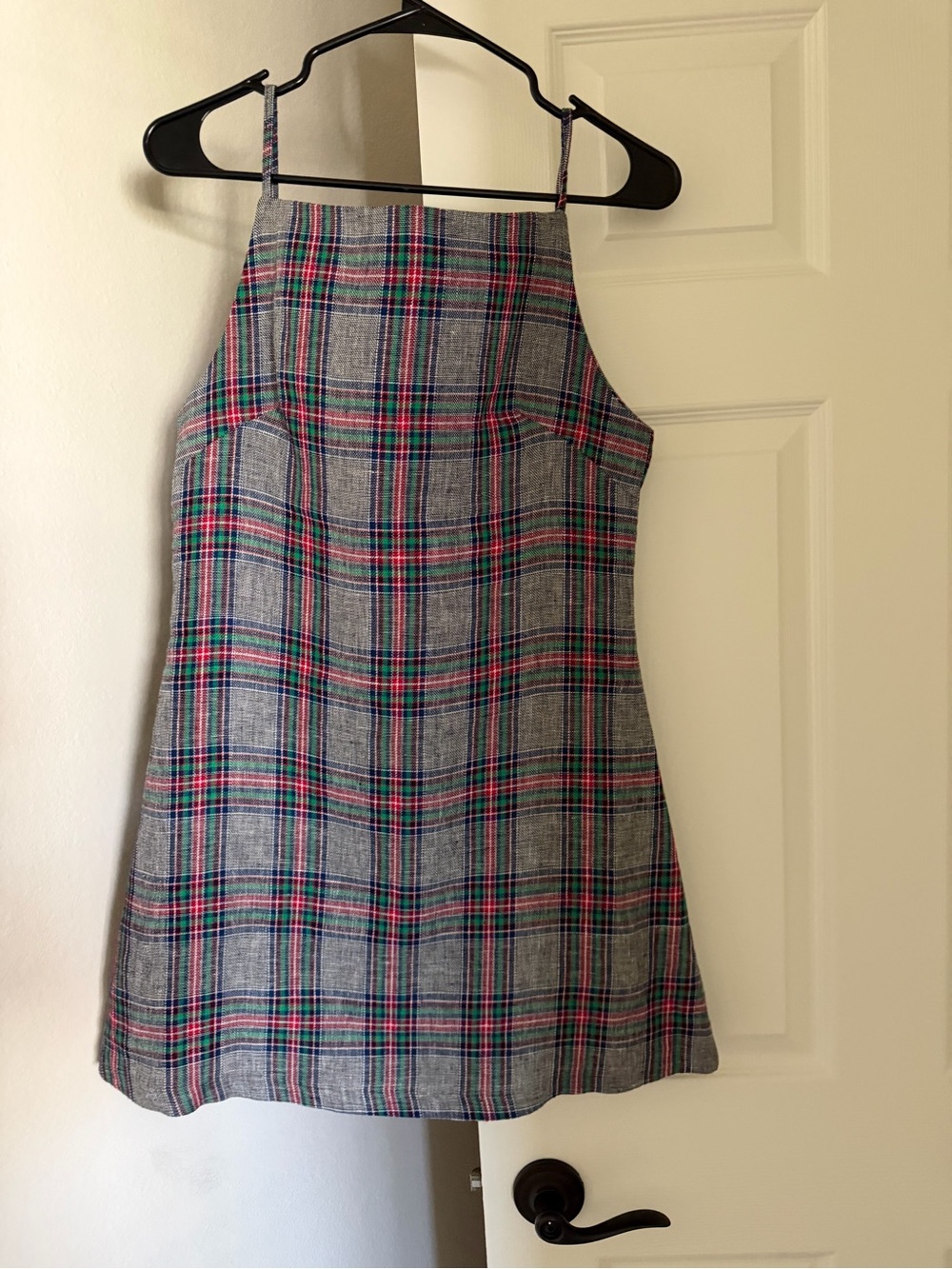 Oak & Fort Plaid Mini Dress